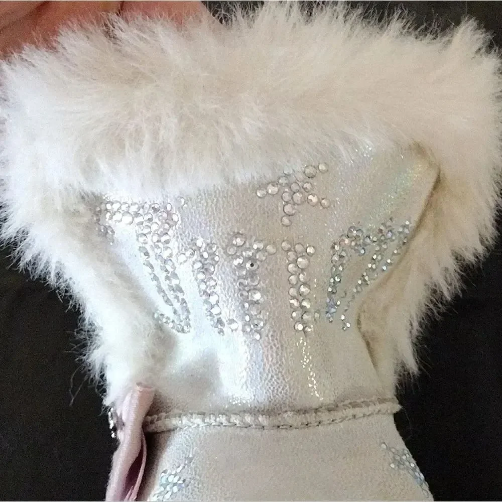 Y2K Juicy Couture Pink Lil Southgate Rhinestones Winter Fur Boots Toddler's SZ 5